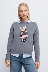 Springfield Camisola de urso Intarsia cinzento