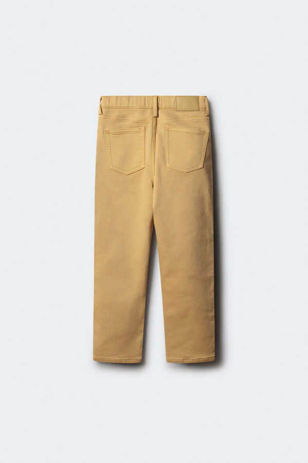 Springfield Kids Calça amarela slim fit de 5 bolsos para meninos amarelo