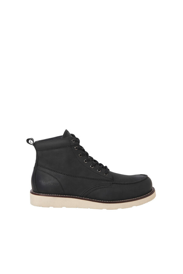 Jack & Jones Leather ankle boots with rubber sole black