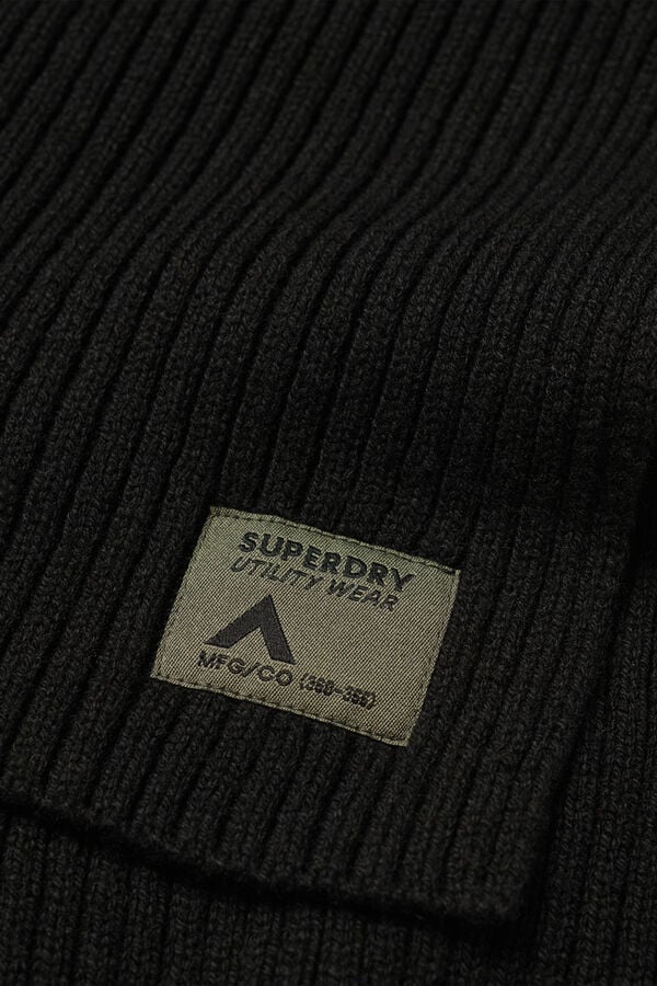 Superdry cachecol canelado preto