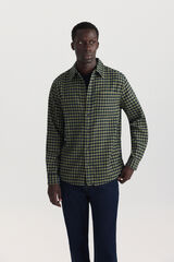 Springfield Camisa de flanela estampado vichy verde