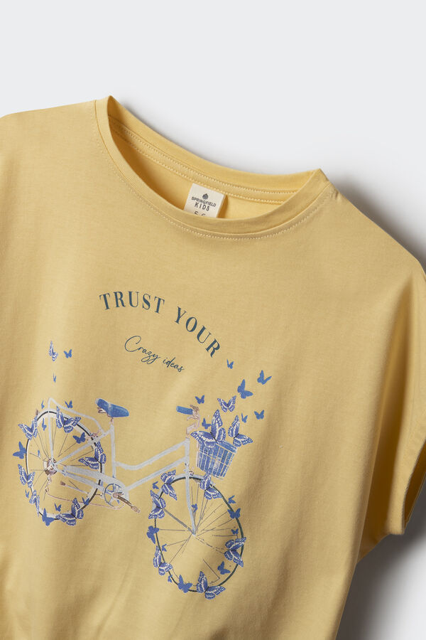Springfield Kids T-shirt bicicleta menina estampado