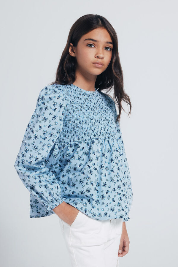 Springfield Kids Blusa de manga comprida para menina azul
