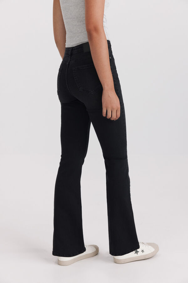 Springfield Jeans bootcut tiro alto negro