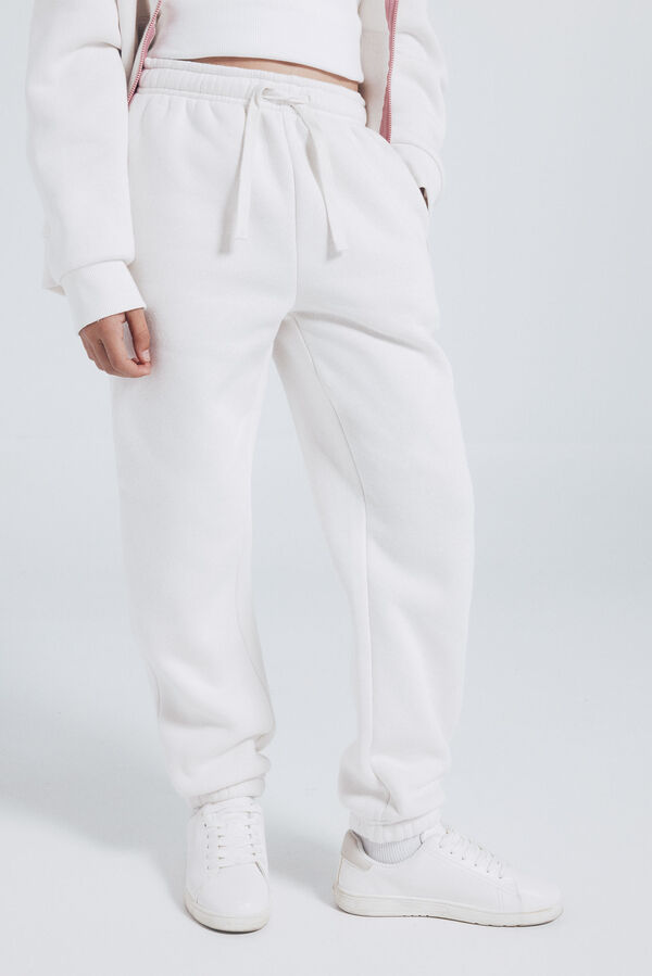 Springfield Kids Calças jogger para menina branco