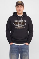 Jack & Jones PLUS Sweatshirt relaxed com capuz preto