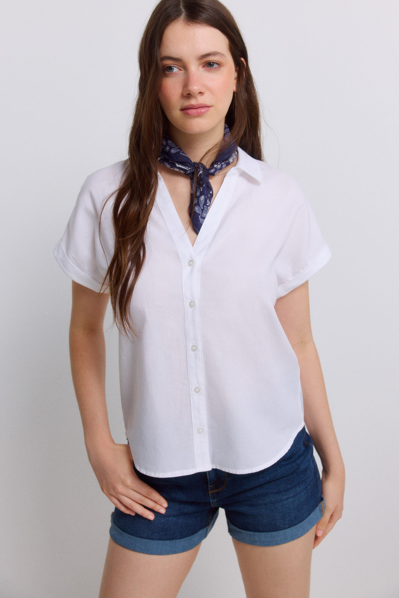 Springfield Blusa gola de lapela