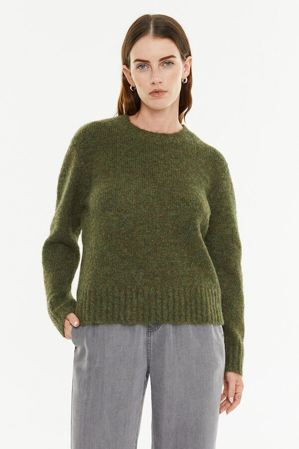 System Action Camisola de gola redonda verde