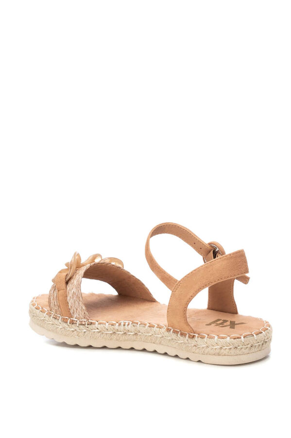 Springfield Beige textile Sra sandal  brown