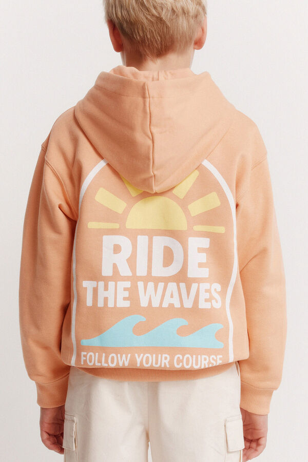 Springfield Kids Sweatshirt ride waves de menino vermelho