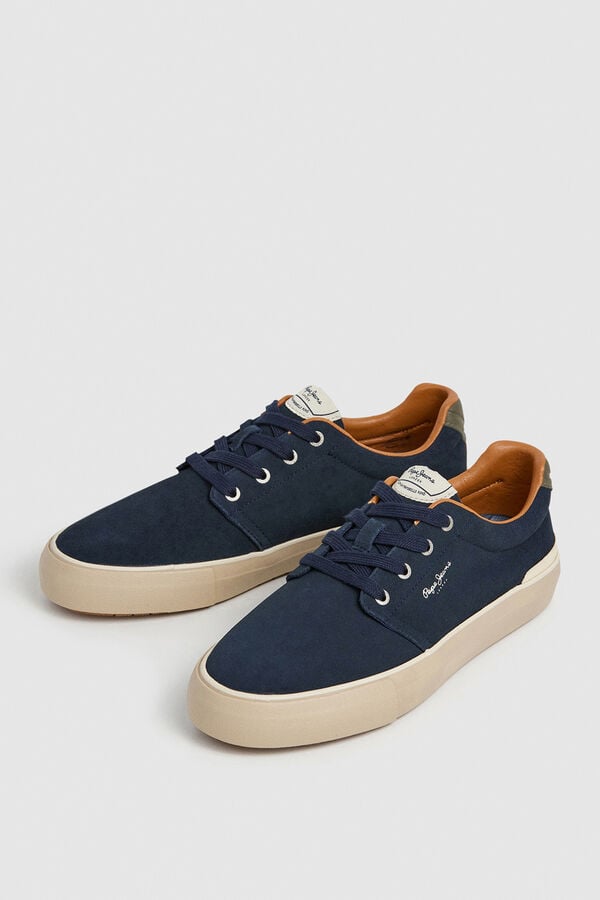 Pepe Jeans Tênis de Camurça azul