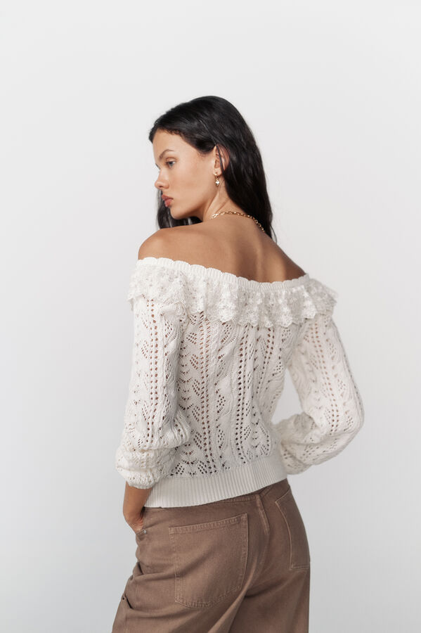 High Spirits Camisola Frillie branco