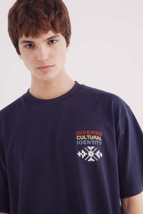 Springfield T-shirt estampagem étnico azul