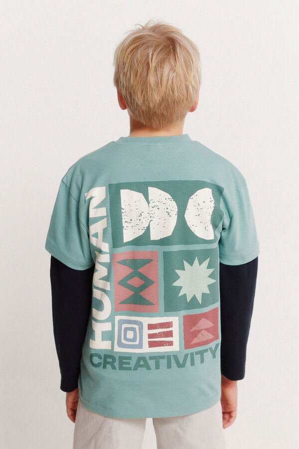 Springfield Kids T-shirt manga curta Creativity para menino azul