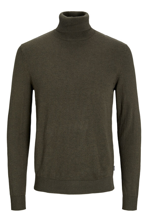 Jack & Jones Camisola b&aacute;sica de gola alta verde