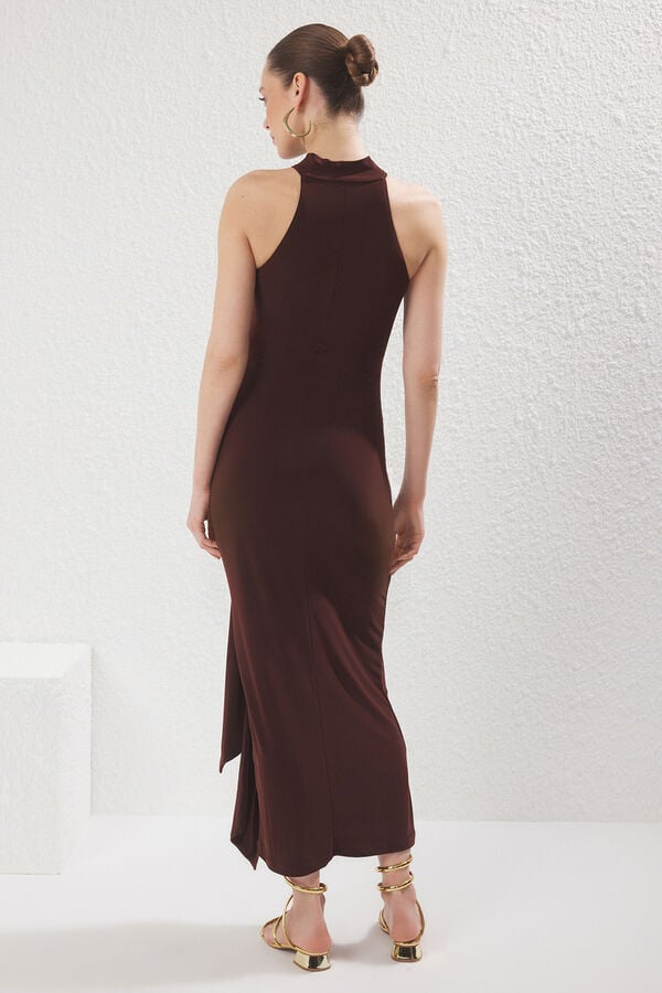 Trendyol Vestido longo justo  cru