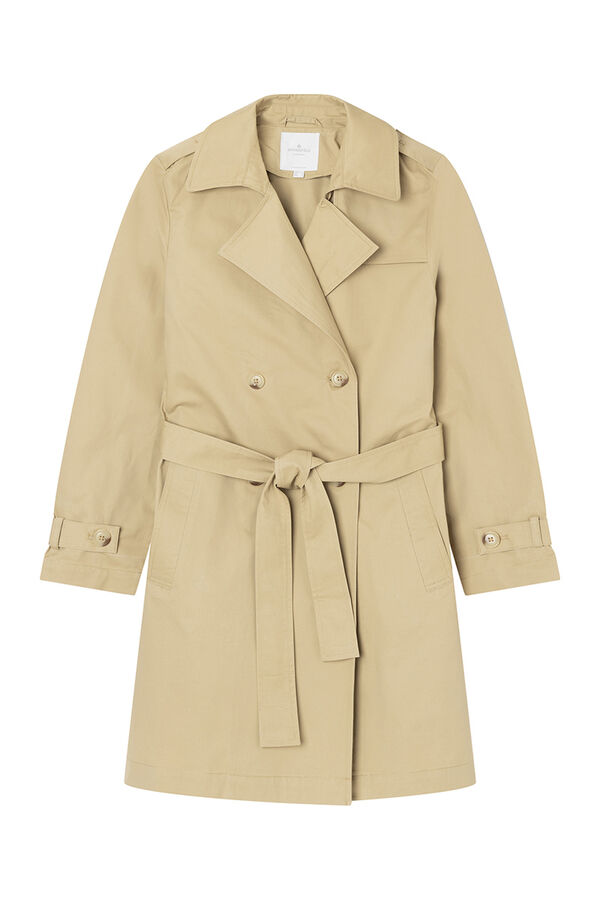 Springfield Belted trench coat nude