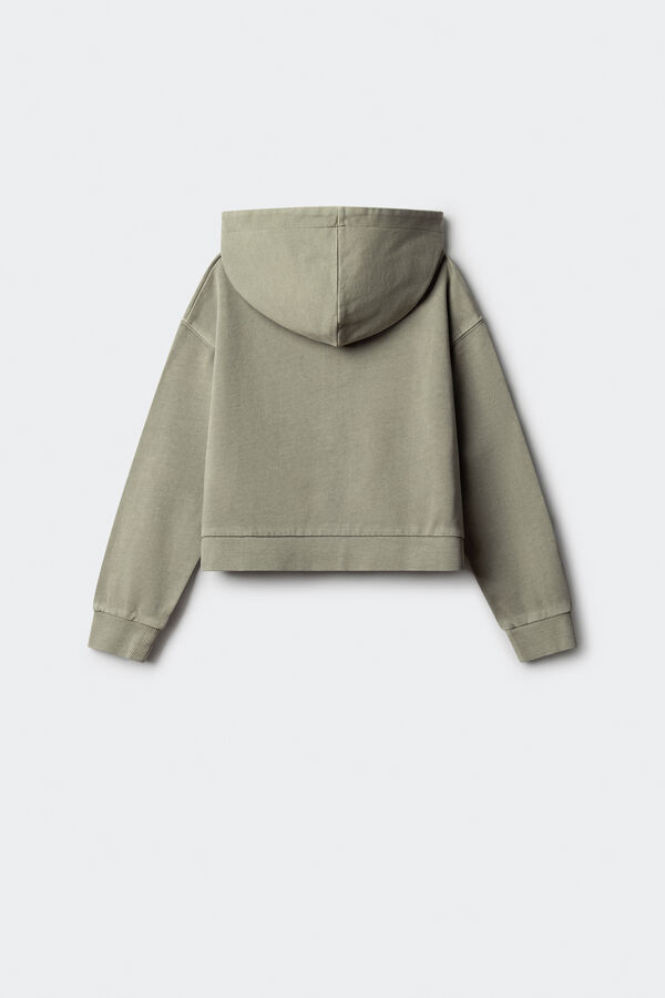 Springfield Kids Sweatshirt aberto "LA" para meninas verde