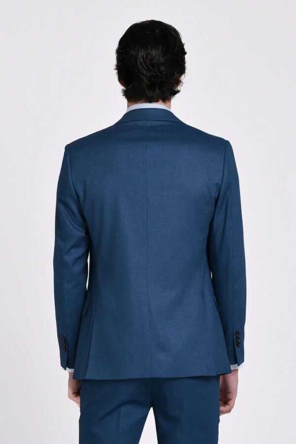 JVZ Blazer de fato texturizado azul