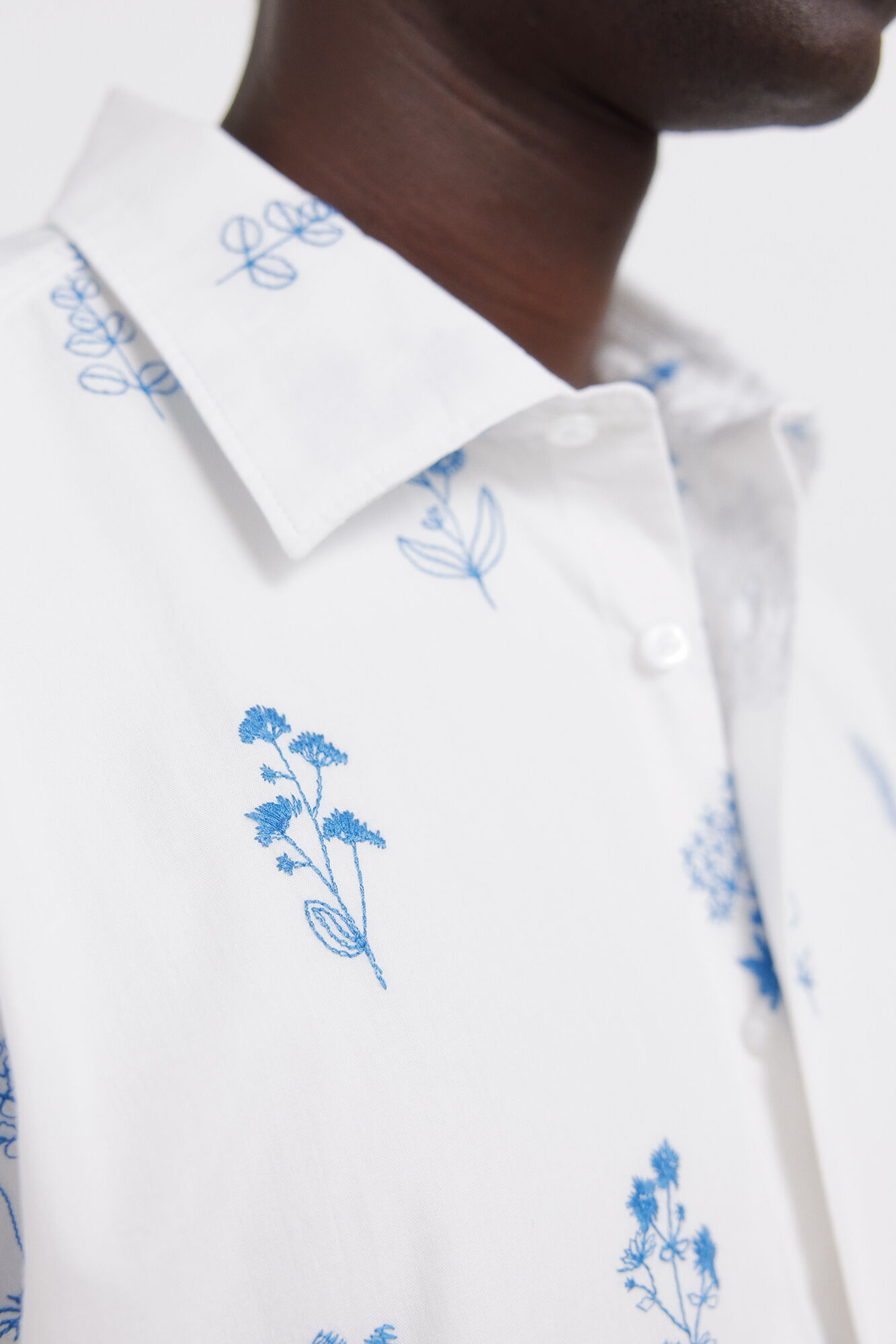Springfield Camisa manga corta bordado floral