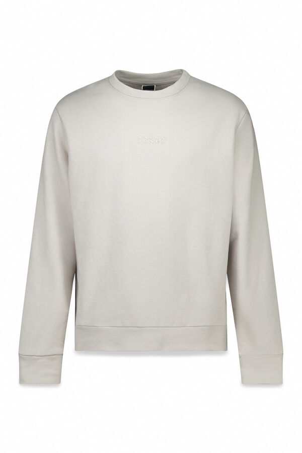 Jack & Jones Moletom com logo em sweatshirt cinzento