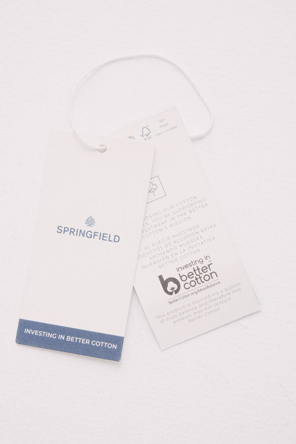 Springfield Blusa bordada geométrica bege