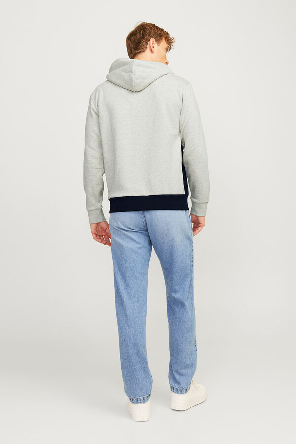 Jack & Jones Sudadera relaxed fit colorblock blanco