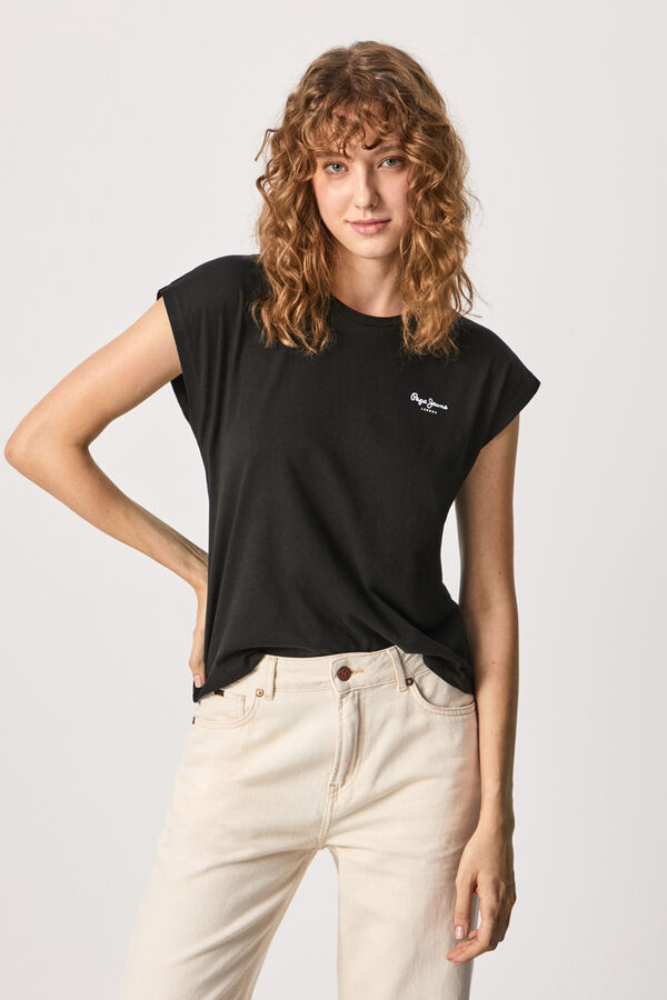 Pepe Jeans T-shirt manga curta preto