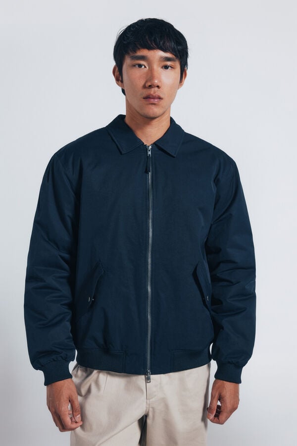 Springfield Jaqueta aviador acolchoada azul