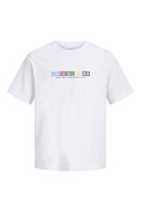 Jack & Jones T-shirt manga curta em algod&atilde;o branco