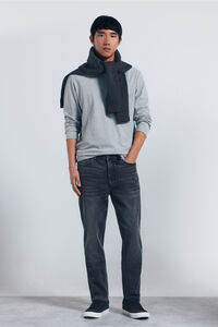 Springfield Calça jeans skinny cinza escuro