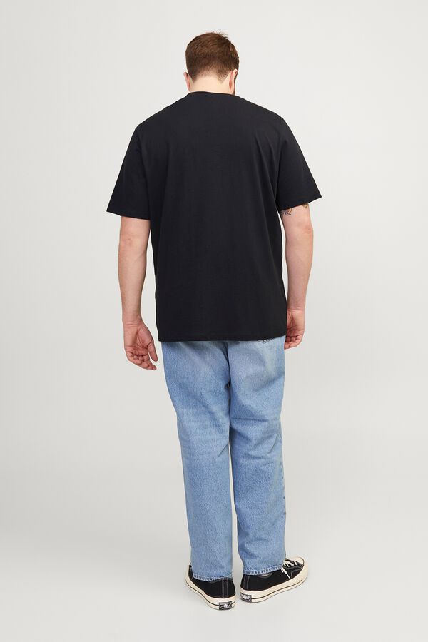 Jack & Jones PLUS T-shirt de manga curta com logo preto
