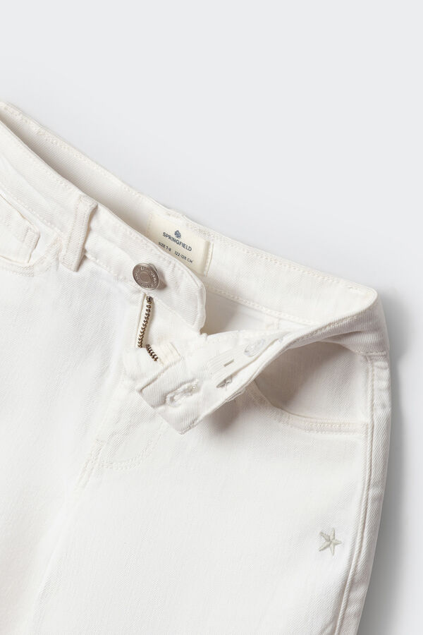 Springfield Kids Jeans wideleg para menina bege