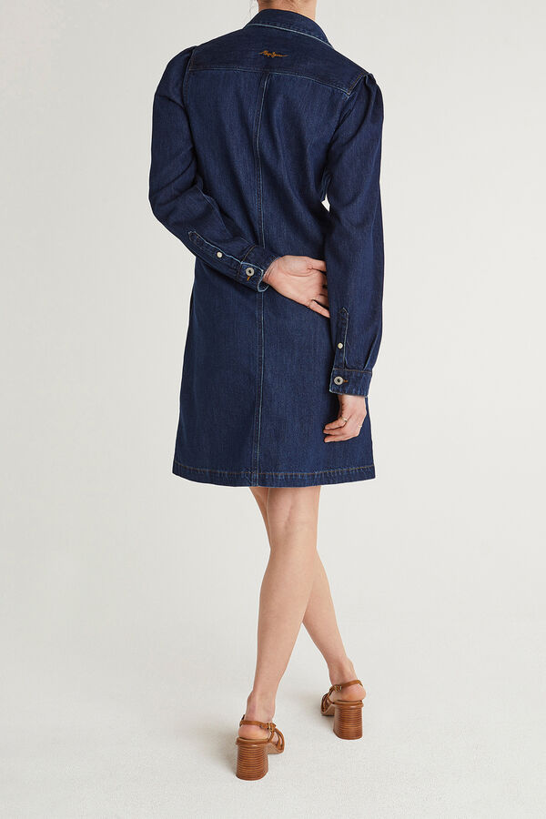 Pepe Jeans Vestido jeans curto de manga comprida azul