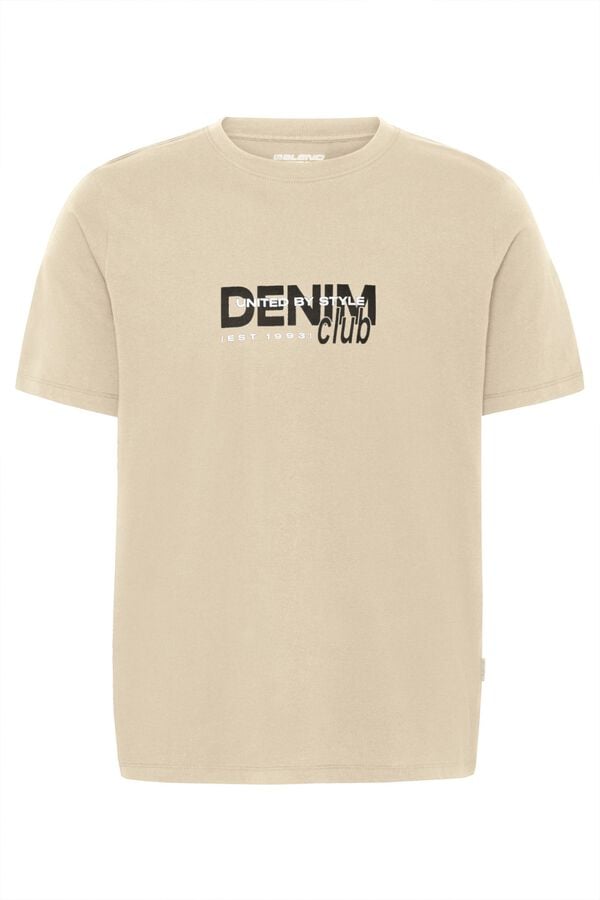 Blend PLUS T-shirt de algod&atilde;o de manga curta castanho