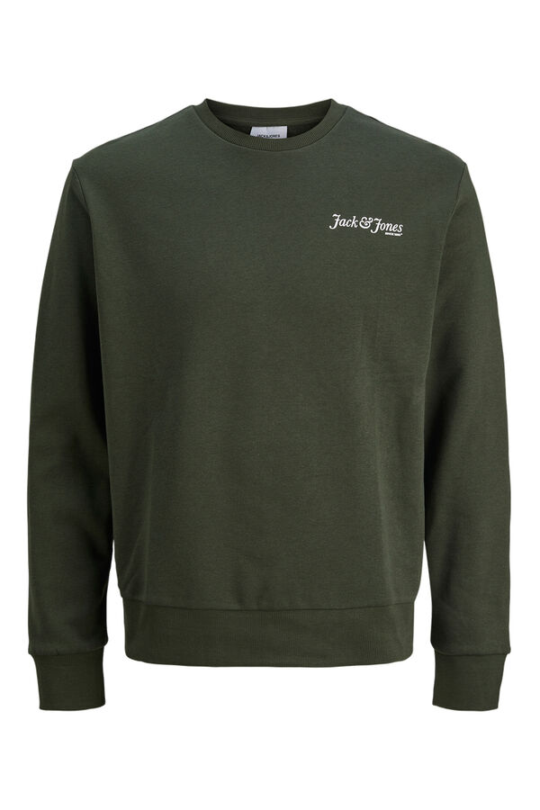 Jack & Jones Sweatshirt básico com logo verde