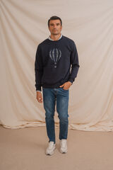 Celopman Sweatshirt com bordado frontal azul