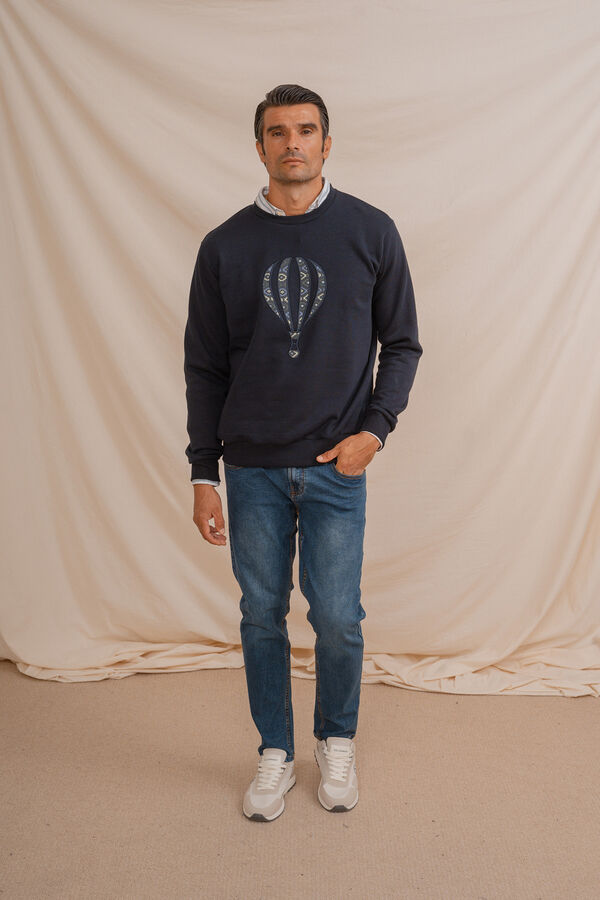 Celopman Sweatshirt com bordado frontal azul