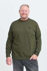 Blend PLUS Sudadera de cuello redondo bordada verde