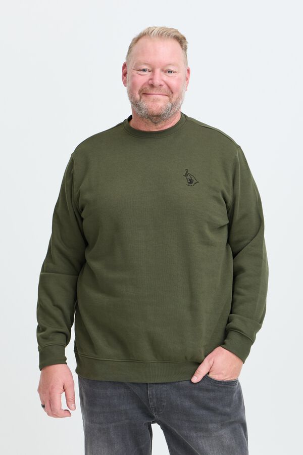 Blend PLUS Sudadera de cuello redondo bordada verde