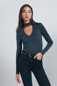 Springfield Top lurex cuello choker