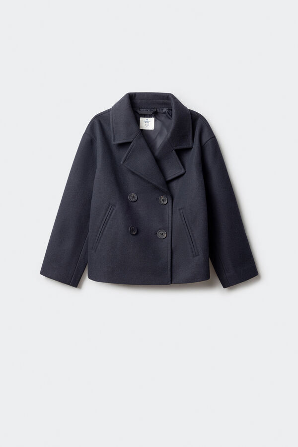 Springfield Kids Sobretudo curto de pano para menina azul