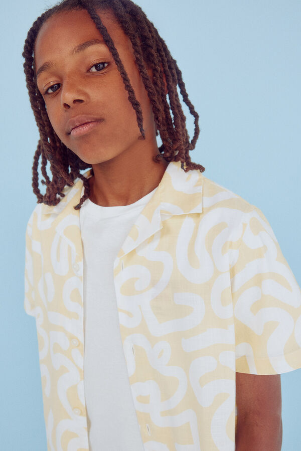 Springfield Kids Camisa geométrica para meninos estampado