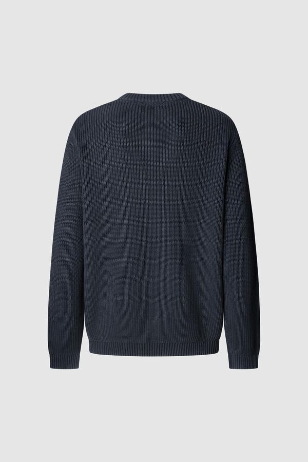 Pepe Jeans Suéter de gola redonda com ajuste regular azul