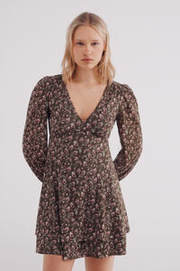 Springfield Vestido corto volumen estampado
