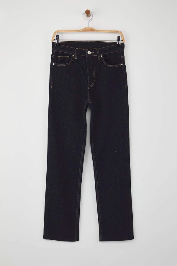 Trendyol Jeans retos de cintura alta azul