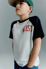 Springfield Kids T-shirt manga curta "West LA" para menino bege
