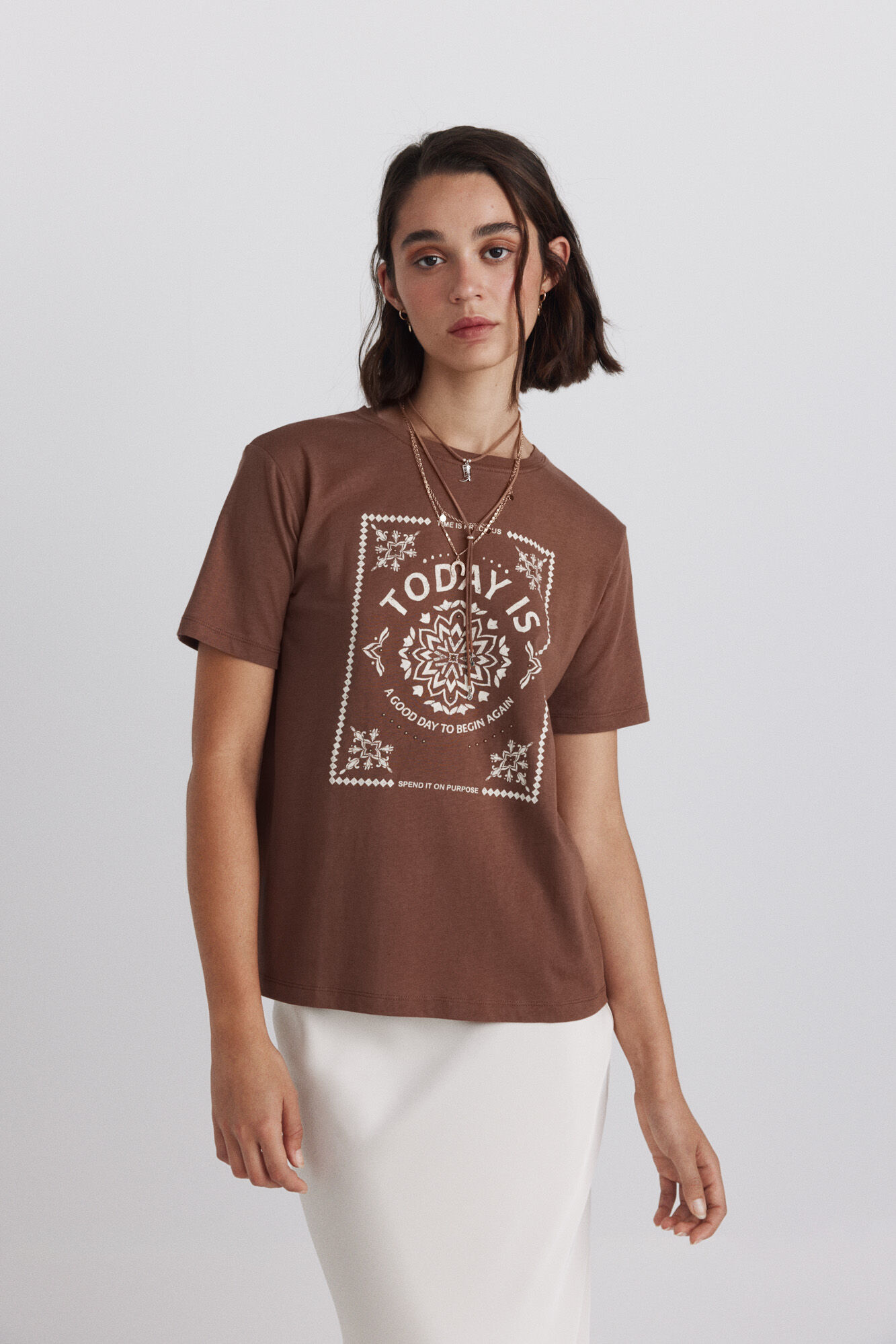 Springfield Camiseta dibujo algod&oacute;n