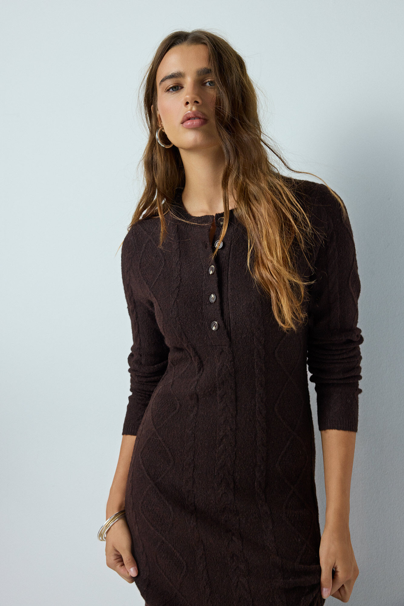 High Spirits Cocoa Knit Dress