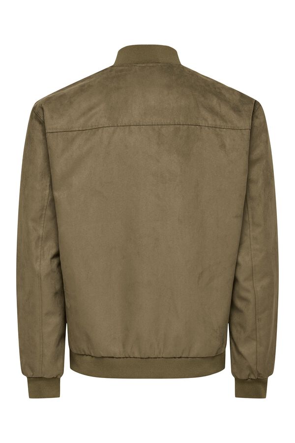 Only & Sons Blus&atilde;o estilo bomber em camur&ccedil;a cru